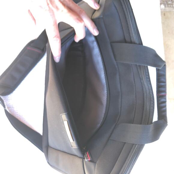 Samsonite Unisex Laptop Bag Briefcase Black Padded Adjust Shoulder Strap 13x18 - Picture 5 of 8